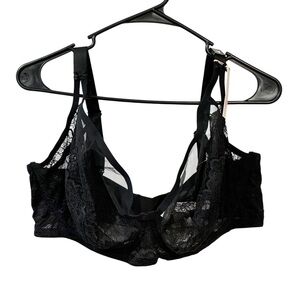 Victorias Secret Black Lace Dream Angels Balconet Bra Size 42DDD NEW